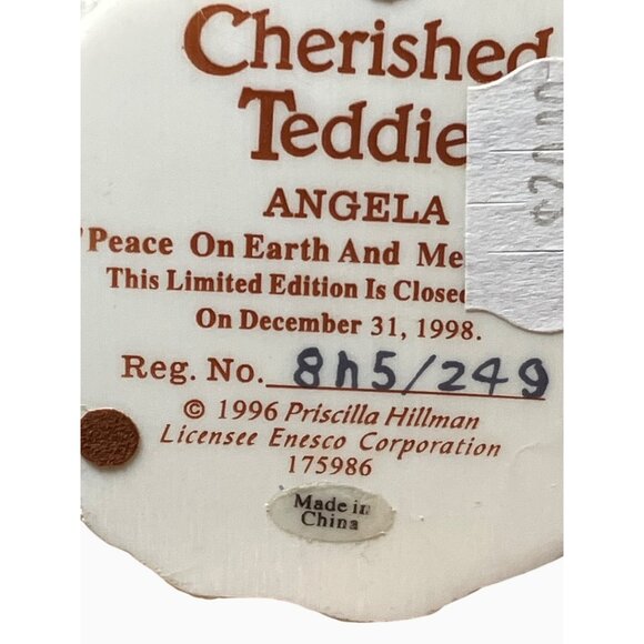 Cherished Teddies Angela Figurine "Peace On Earth & Mercy Mild" Limited Edition - Picture 11 of 11